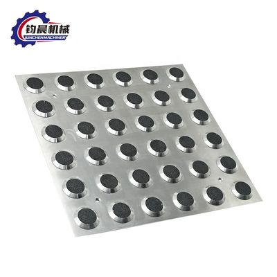 Banda táctil de placa de acero inoxidable para indicadores táctiles de diseño moderno botones de punta