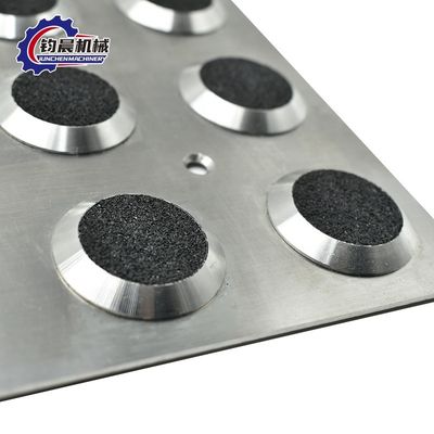 Banda táctil de placa de acero inoxidable para indicadores táctiles de diseño moderno botones de punta