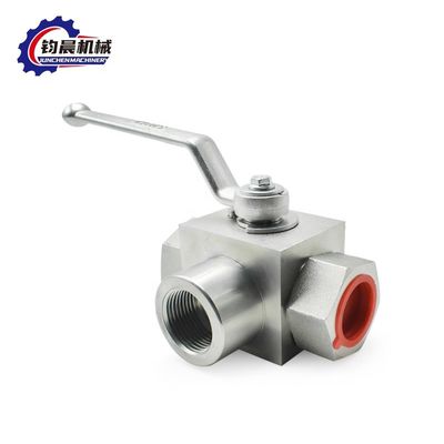 Válvula de bola hidráulica manual de acero carbono de alta presión KHB3K-G1" 315bar