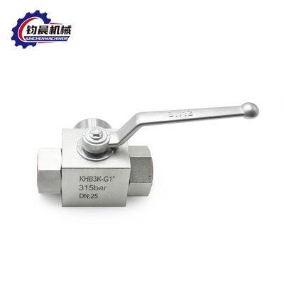 Válvula de bola hidráulica manual de acero carbono de alta presión KHB3K-G1" 315bar