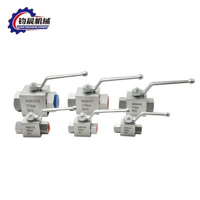 Válvula de bola hidráulica de alta presión para medios de gas/agua/aceite KHB3K-28LR con hilo interno