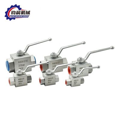 Válvula de bola hidráulica de alta presión para medios de gas/agua/aceite KHB3K-28LR con hilo interno